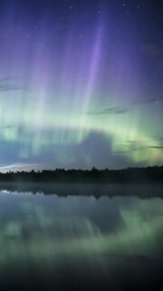 Summer aurora in Southern Finland, August 2022.

Purple pillars, green curtains, zero wind — the lake turned into a mirror. 
Save this for your aurora bucket list. Where’s the furthest south you’ve seen the northern lights?

📍 Kurjenrahka National Park, Finland | 8.8.2022 1 AM 🎥 Canon R6, 15 mm, f/2.8, 0.8 s, ISO 8000

#auroraborealis #northernlights #kurjenrahkankansallispuisto  #nightphotography #finnishparks