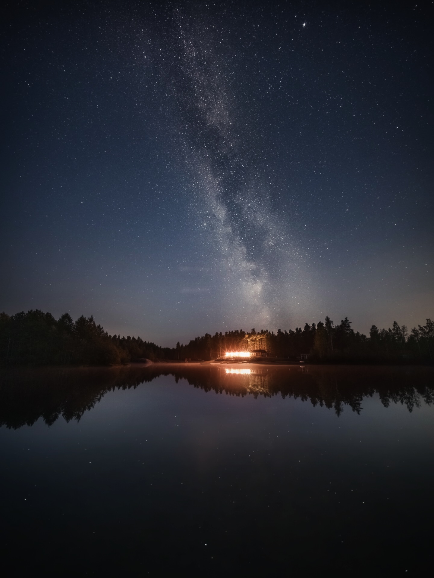 First Milky Way of the autumn. 🌌
The lake was like glass, the Milky Way standing vertical over the forest, and one sauna glowing on the other shore. August nights are back.

📷 Sony A7R V, 10 mm, f/6.3, 20 s, ISO 6400 (x21)
📆 13.8.2026 00:05

#milkyway #nightphotography #sonynordic #visitfinland