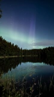 Early season auroras over Lake Lääminki. 29.8.2026 01:25. Still night, still lake and the sky that started dancing. 

#auroraborealis #kangasniemi #lääminki #visitfinland #sonynordic